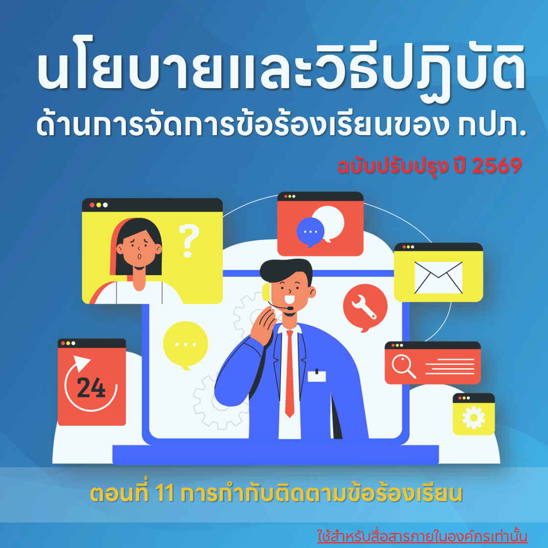 คู่มือนโยบายและระเบียบวิธีปฏิบัติ ด้านการจัดการข้อร้องเรียนของ กปภ. ฉบับปรับปรุง ปี 2569 ตอนที่ 11 การกำกับติดตามข้อร้องเรียน