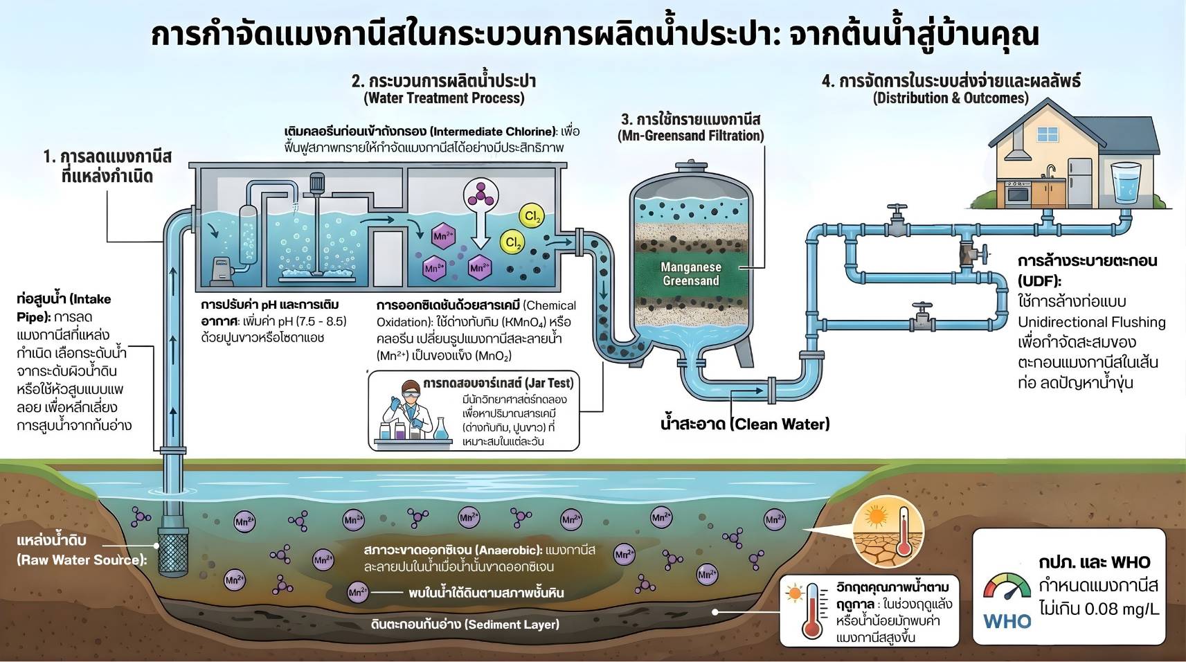 สูตรลับฉบับมือโปร: เปลี่ยนน้ำดิบเจ้าปัญหา ให้เป็นน้ำประปาใสแจ๋ว