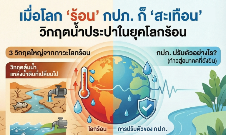 3 วิกฤตใหญ่ เมื่อโลก "ร้อน" กปภ. ก็ "สะเทือน"